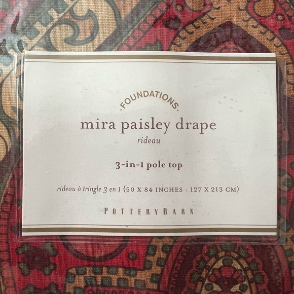 Pottery Barn Mira Paisley Drape - Picture 1 of 4